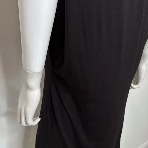 Halston Heritage Sleeveless Casual Tank Midi Dress in Black Women's Size M - Picture 12 of 14